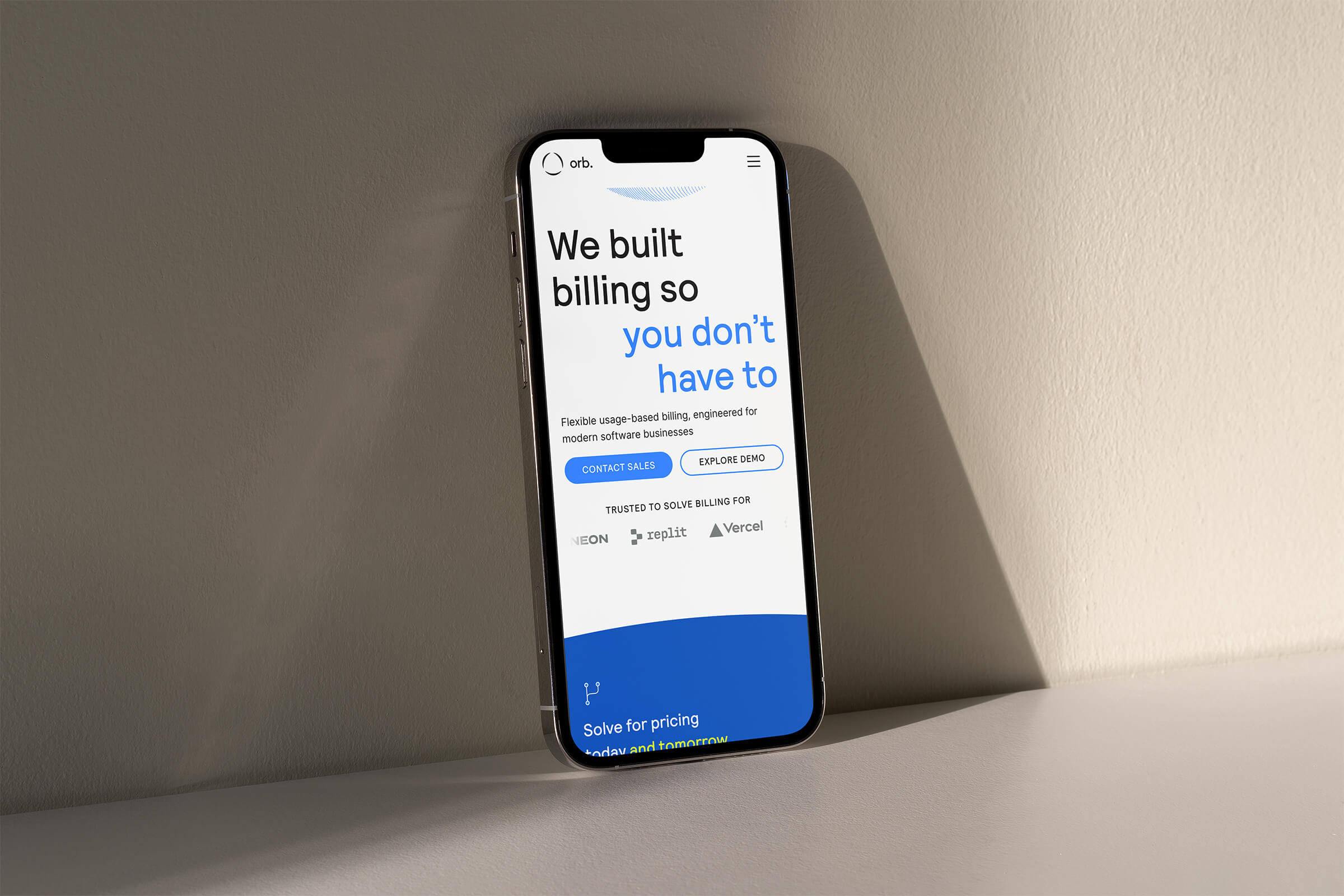 mockup of a mobile phone